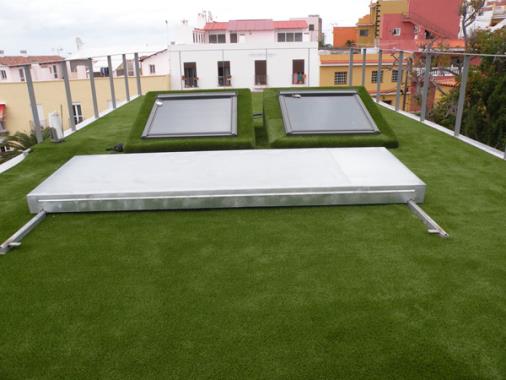 屋顶绿化人造草坪案例